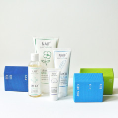 Natuurlijke babyverzorging NAIF babycare badolie shampoo diaper creme